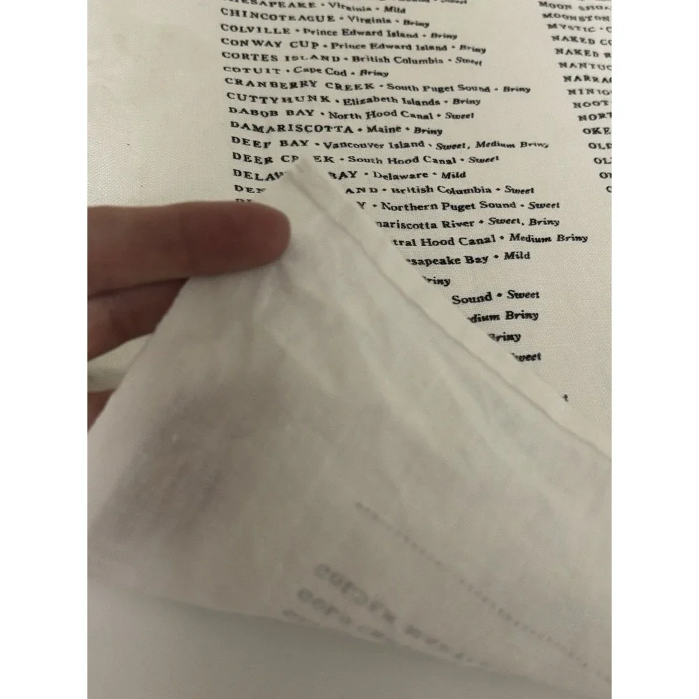 Sir Madam NORTH AMERICAN OYSTERS Pure Linen Tea Towel